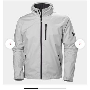 Helly Hanson Men's Crew Midlayer Sailing Jacket in Grey Fog size Large L